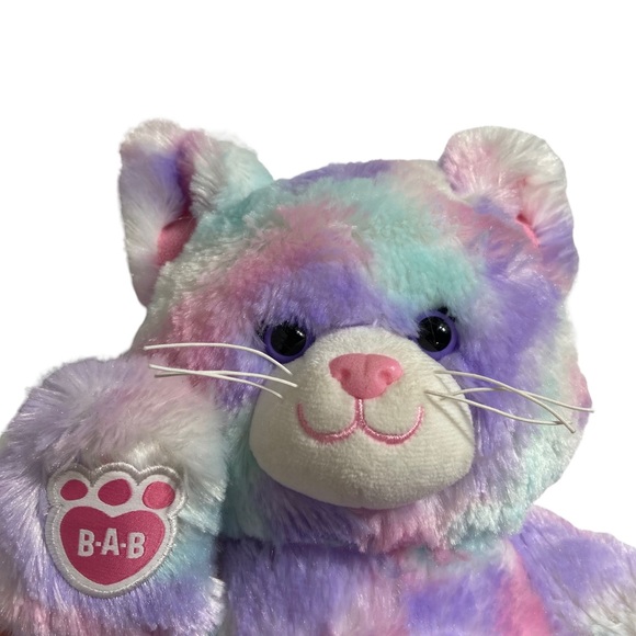 Build A Bear Stuffed Pastel Swirl Kitty Cat - Picture 2 of 10